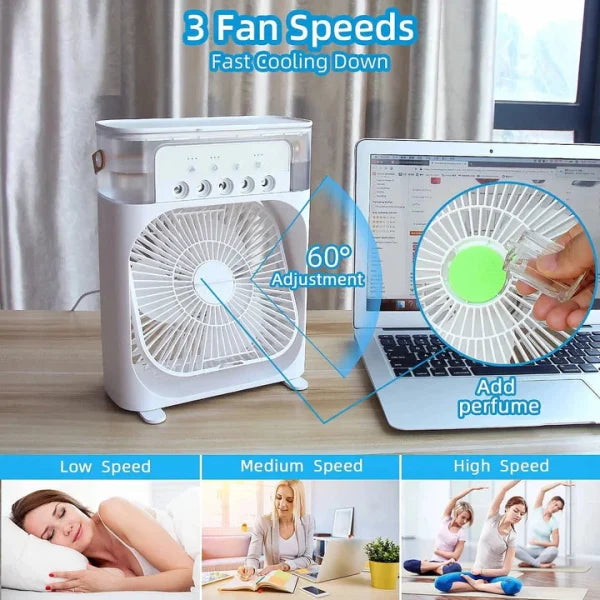 10 Inche Portable Air Conditioner Fan: Usb Electric Fan With Led Night Light! ⭐
