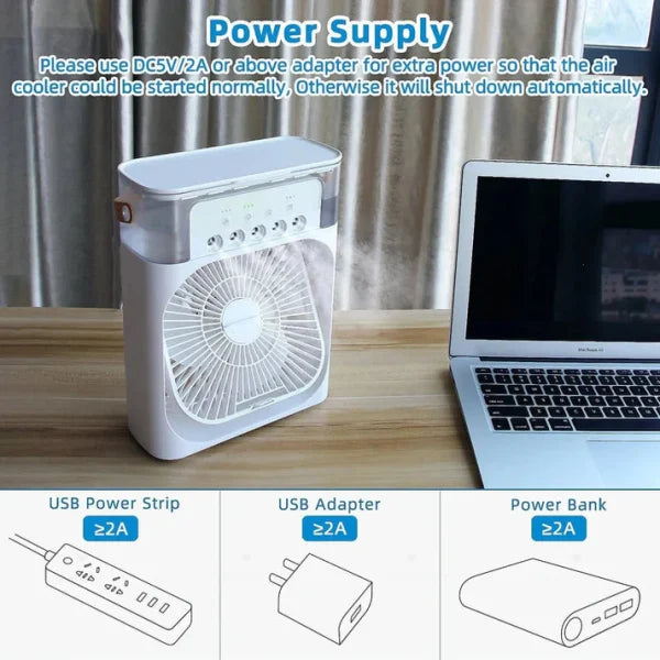 10 Inche Portable Air Conditioner Fan: Usb Electric Fan With Led Night Light! ⭐