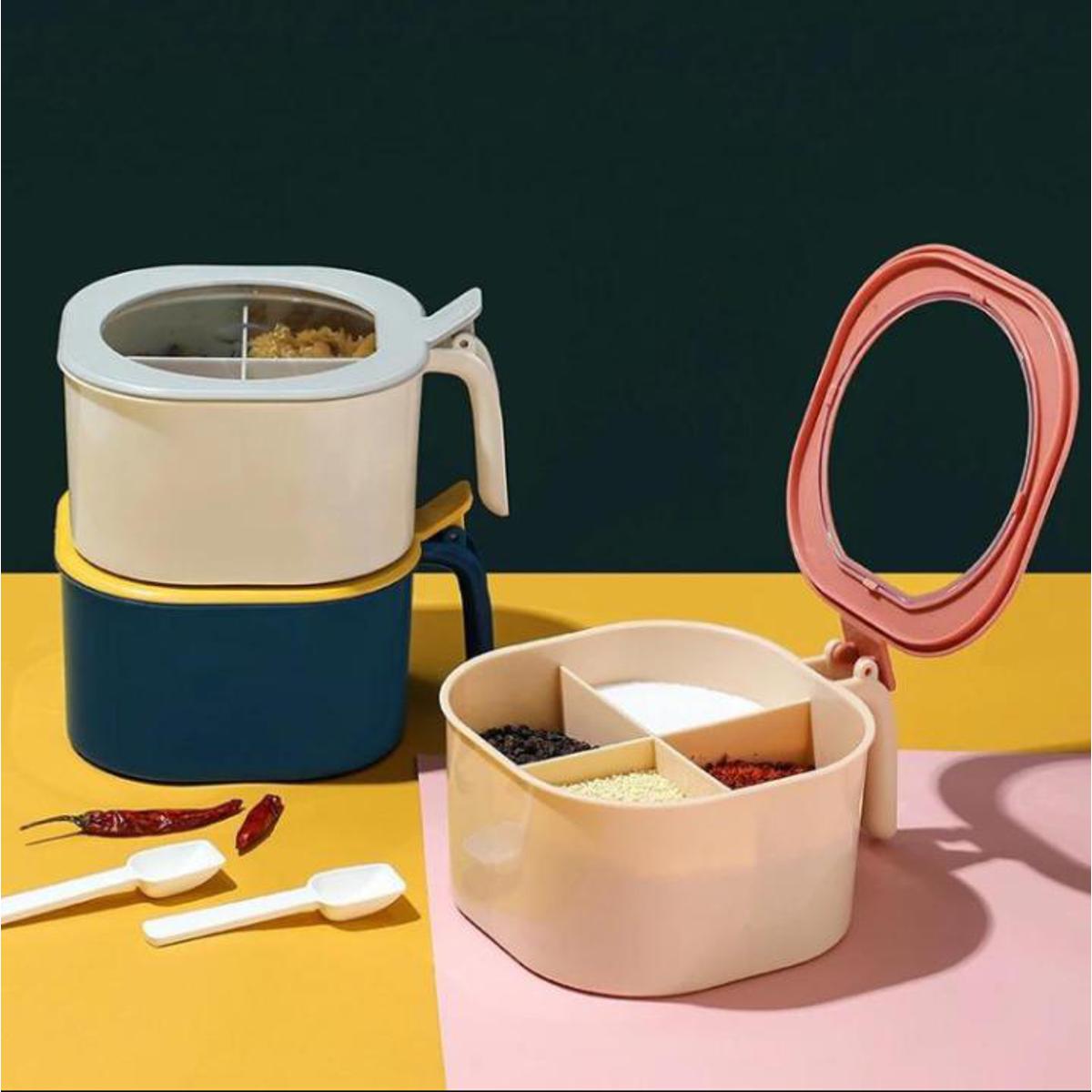 4 In 1 Partition Kitchen Seasoning Box Masala