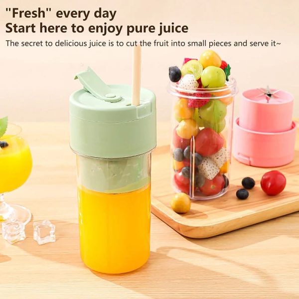 Portable Mini Juicer Blender With Straw Cup🍓🥑