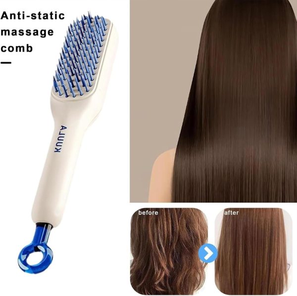 Self Cleaning Hair Brush, One-click Cleaning Telescopic Hair Comb😩