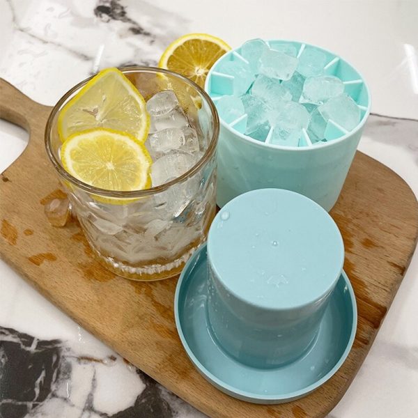 Silicone Ice Cube Maker & Ice Bucket Cup Mold – 2-in-1 Cooling Magic🍹🧊