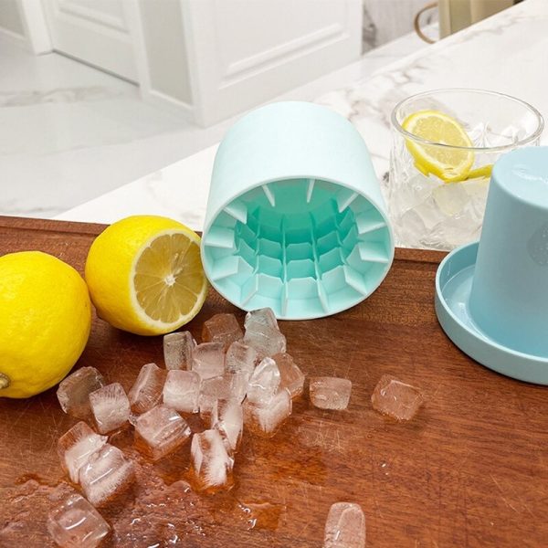 Silicone Ice Cube Maker & Ice Bucket Cup Mold – 2-in-1 Cooling Magic🍹🧊