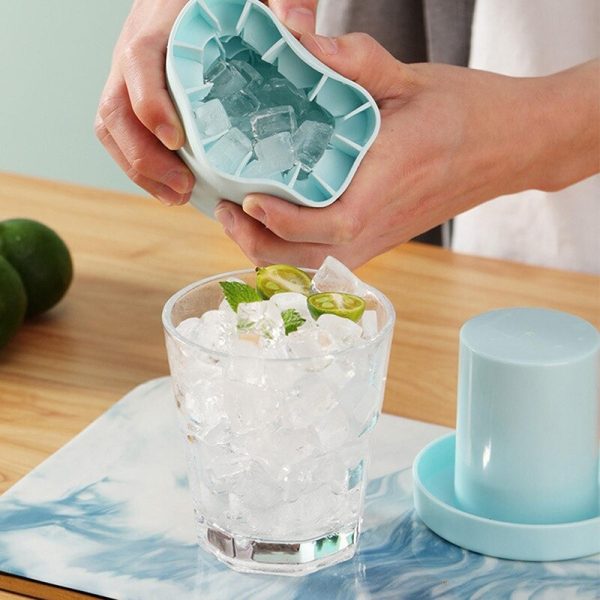 Silicone Ice Cube Maker & Ice Bucket Cup Mold – 2-in-1 Cooling Magic🍹🧊