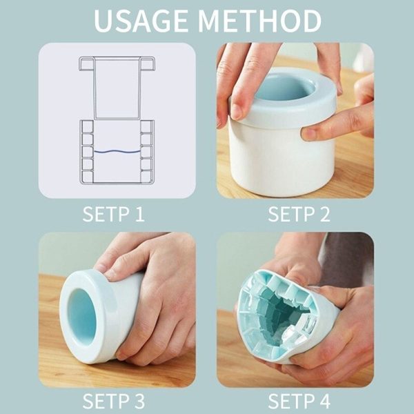 Silicone Ice Cube Maker & Ice Bucket Cup Mold – 2-in-1 Cooling Magic🍹🧊